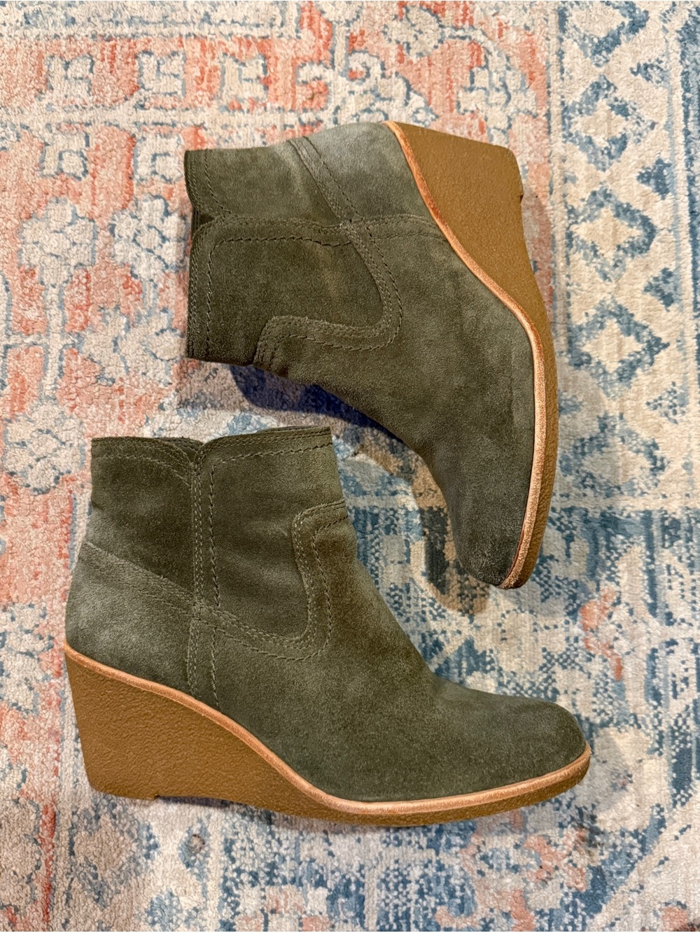 GH Bass Suede Wedge Booties